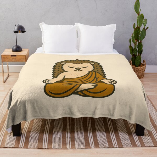 Item preview, Cute Zen Animal Meditation Buddha Art: Hedgehog designed and sold by PinUpPizzazz.