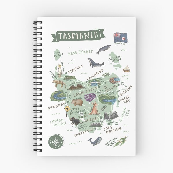 Item preview, Map of Tasmania - Green designed and sold by Those Pencil Shavings.