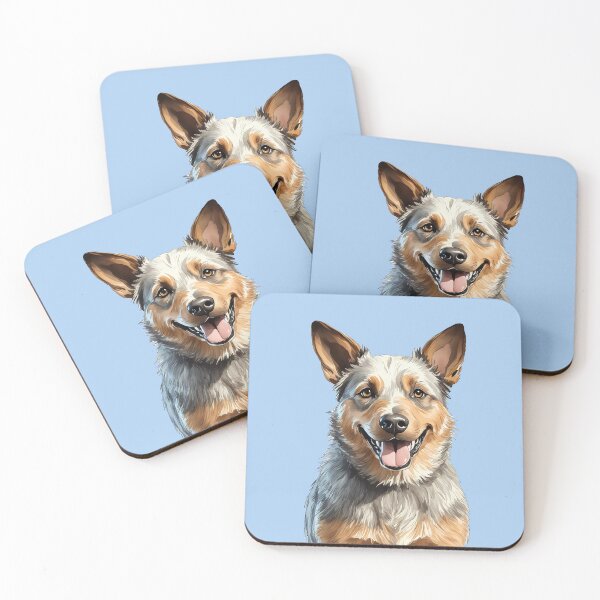 Item preview, Australian Cattle Dog Blue Heeler Puppy Watercolor (blue) designed and sold by Magnolia Valley Art.