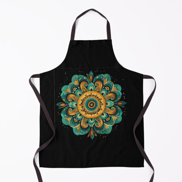 Artikelvorschau, Boho Mandala – Heilige Geometrie in Blaugrün und Gold entworfen und verkauft von CraftedHome.
