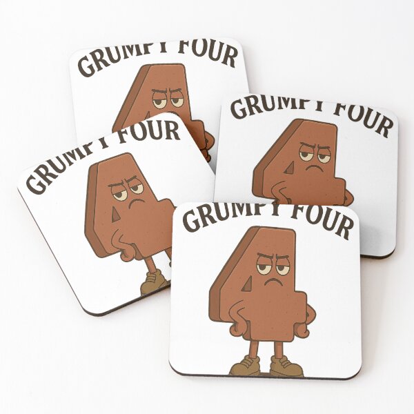 Item preview, Grumpy Four Humorous T-Shirt – Grumpy Number 4 | Funny and Original Design designed and sold by faamyo.