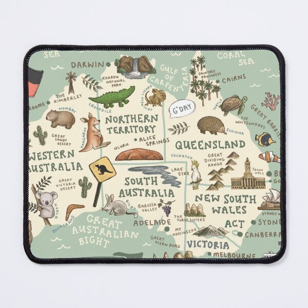 Item preview, Map of Australia - Green designed and sold by Those Pencil Shavings.