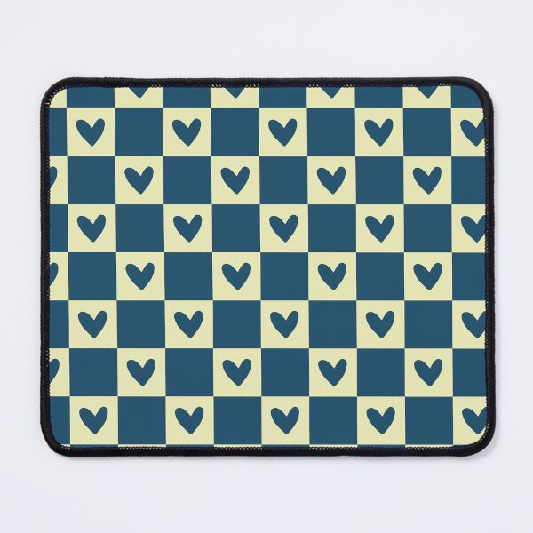 Item preview, Heart Dark Teal Blue & Cream Journal Gift for Girls & Students, Heart Dark Teal Blue Phone Case Birthday Gift for Women, Heart Dark Teal Blue Blanket Cozy Checkered Christmas Gift for Her designed and sold by VivaFy.