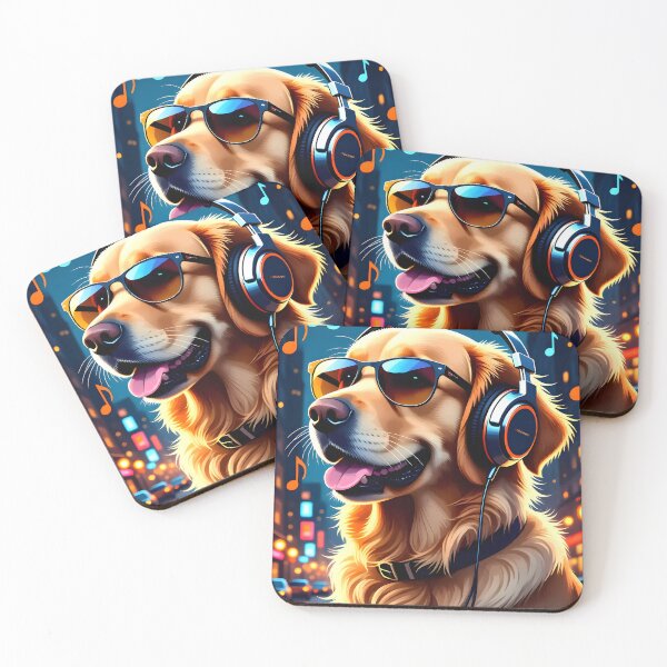 Item preview, Golden Retriever Nocturne designed and sold by Melody-Merch.