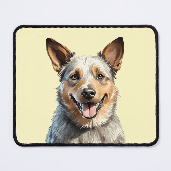 Item preview, Australian Cattle Dog Blue Heeler Puppy Watercolor (yellow) designed and sold by Magnolia Valley Art.