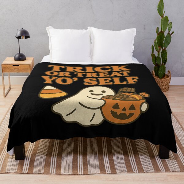 Item preview, Trick or Treat Yo’ Self – Funny Cute Ghost Halloween Design designed and sold by AddictiveDesign.