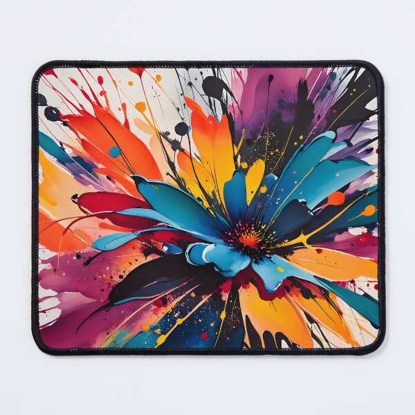 Item preview, Bloom in Chaos – Abstract Paint Splash Flower designed and sold by PawPrintedArt.