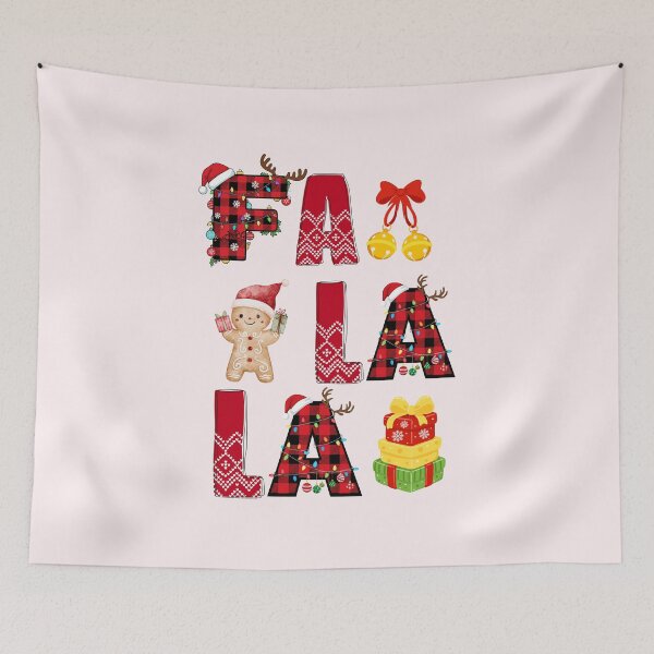 Item preview, Fa La La Christmas Design with Gifts and Jingle Bells designed and sold by Inkworksbyshery.