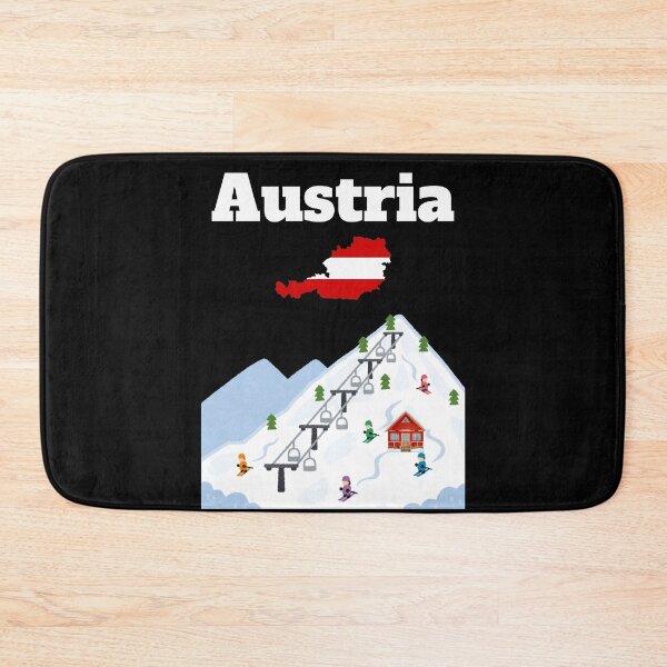 Item preview, Ski trip Austria Ski resort Chairlift Austrian flag souvenir  designed and sold by Artstastic.