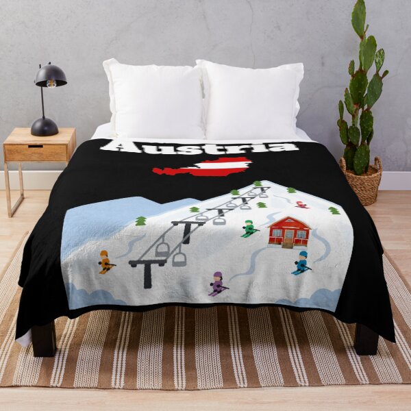 Item preview, Ski trip Austria Ski resort Chairlift Austrian flag souvenir  designed and sold by Artstastic.