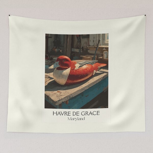 Item preview, Havre de Grace Maryland | Wooden Decoy Poster designed and sold by TuncGK.