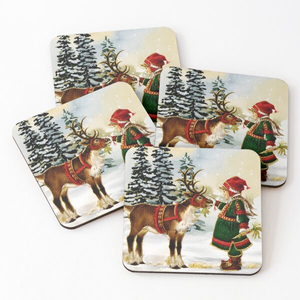 Item preview, A Moose My Size Christmas Vintage Pine Snow Girl designed and sold by Ciervo Primavera.