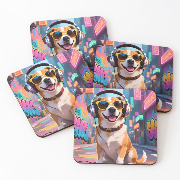 Item preview, Synthwave Terrier Groove designed and sold by Melody-Merch.