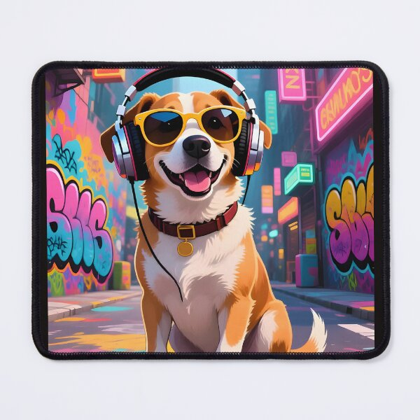 Item preview, Synthwave Terrier Groove designed and sold by Melody-Merch.