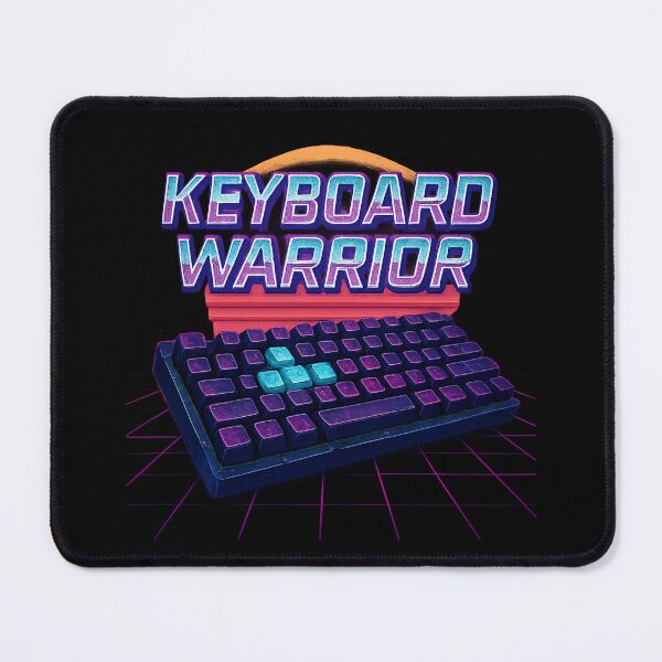 Item preview, Keyboard Warrior Neon Synthwave Sunset designed and sold by ThoughtsInTheOpen.