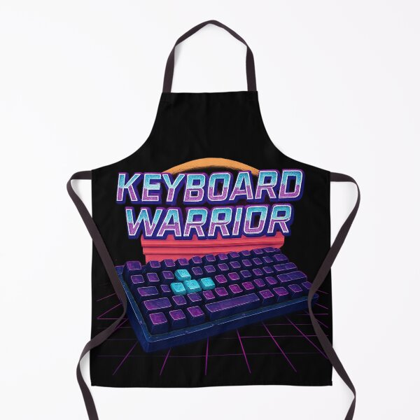 Item preview, Keyboard Warrior Neon Synthwave Sunset designed and sold by ThoughtsInTheOpen.