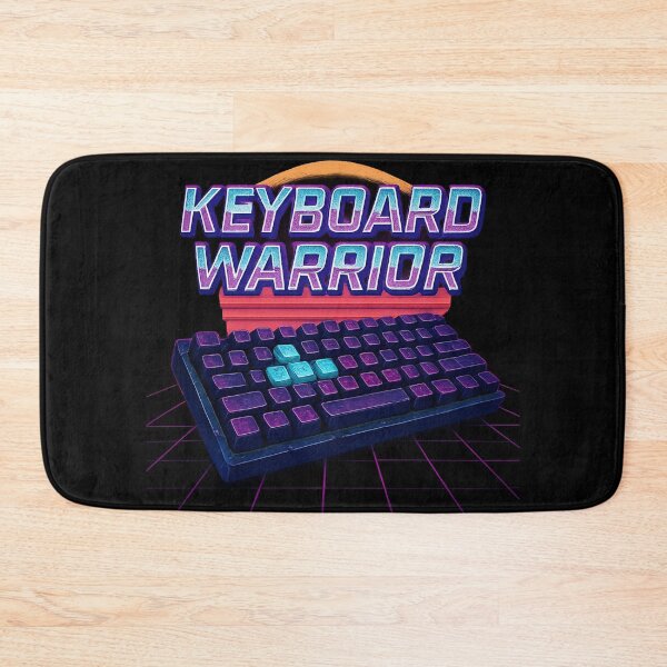 Item preview, Keyboard Warrior Neon Synthwave Sunset designed and sold by ThoughtsInTheOpen.