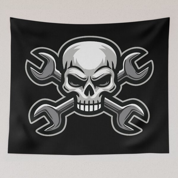 Item preview, Skull & Wrenches T-Shirt – For real mechanics ?? designed and sold by drizzd.