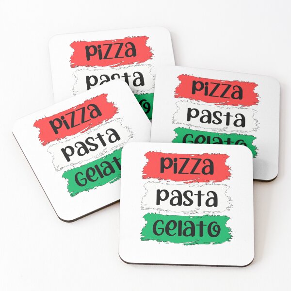 Item preview, Pizza, Pasta, Gelato - ITALIA - Country Pride - Italian Flag - Distress Italy Flag designed and sold by Sun Sand & Sea Art.