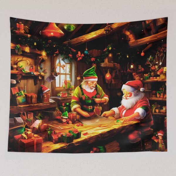Item preview, Elves in the Workshop designed and sold by Zofia Sosnecka.