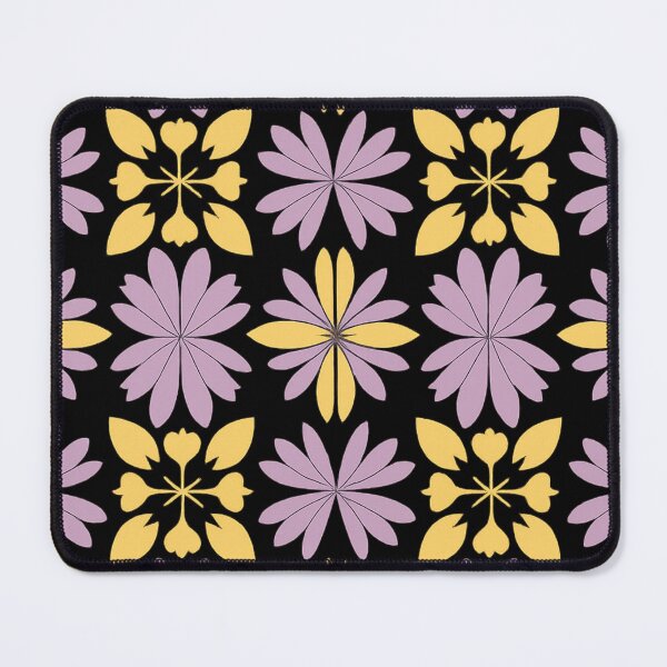 Item preview, Dusty Lavender & Yellow Spirograph Flowers designed and sold by CraftedHome.