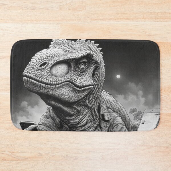 Item preview, T-Rex Multitasking on Two Phones at Midnight designed and sold by YAM716.
