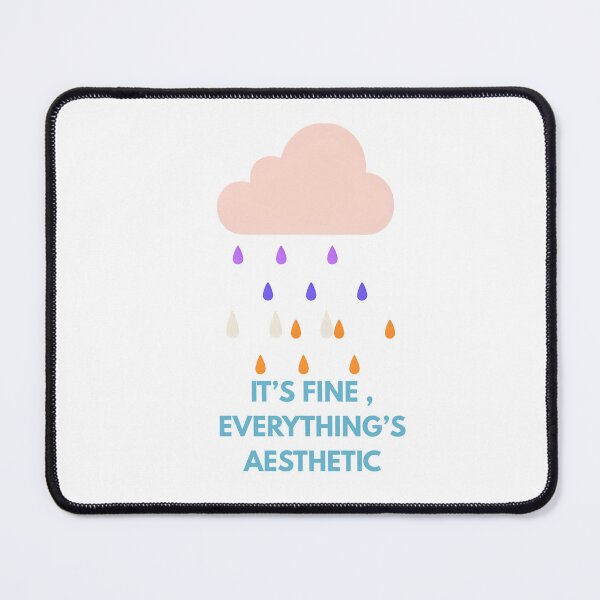 Item preview, It’s Fine Everything’s Aesthetic – Funny Minimalist Rain Cloud  designed and sold by Cute and Funny.