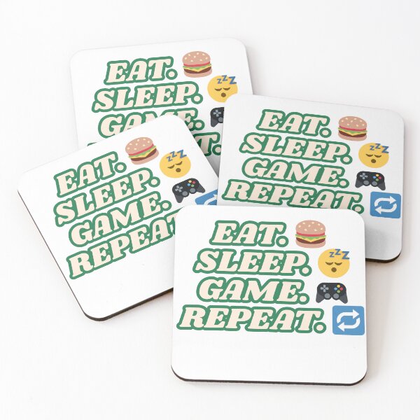 Item preview, Eat Sleep Game Repeat – Funny Gaming T-Shirt for Gamers designed and sold by Franuczek.