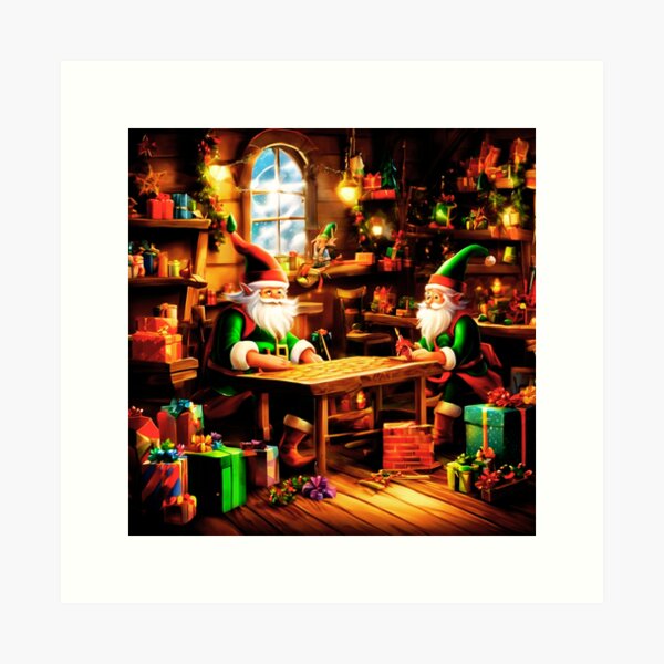 Item preview, Elves in the Workshop designed and sold by Zofia Sosnecka.