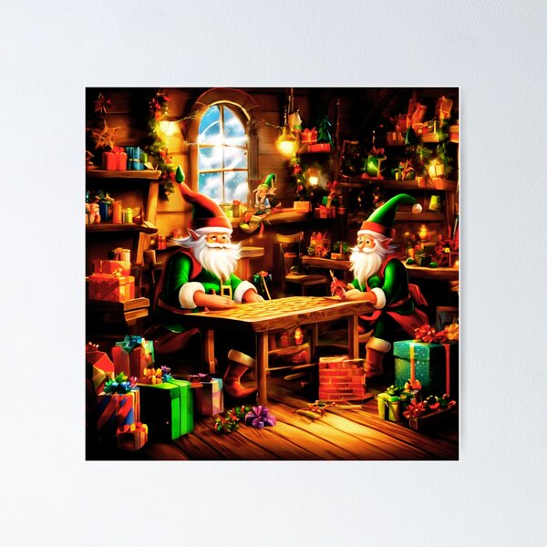 Item preview, Elves in the Workshop designed and sold by Zofia Sosnecka.
