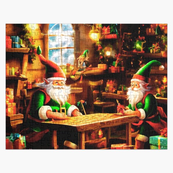 Item preview, Elves in the Workshop designed and sold by Zofia Sosnecka.