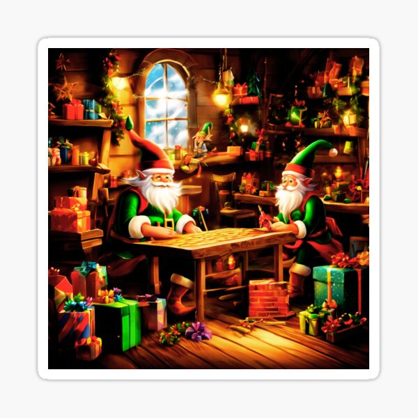 Item preview, Elves in the Workshop designed and sold by Zofia Sosnecka.