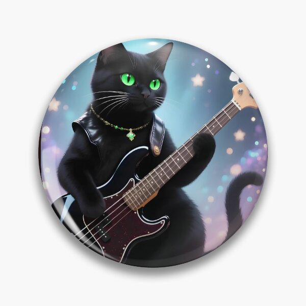 Item preview, Emerald-Eyed Nebula Bass Cat designed and sold by Melody-Merch.