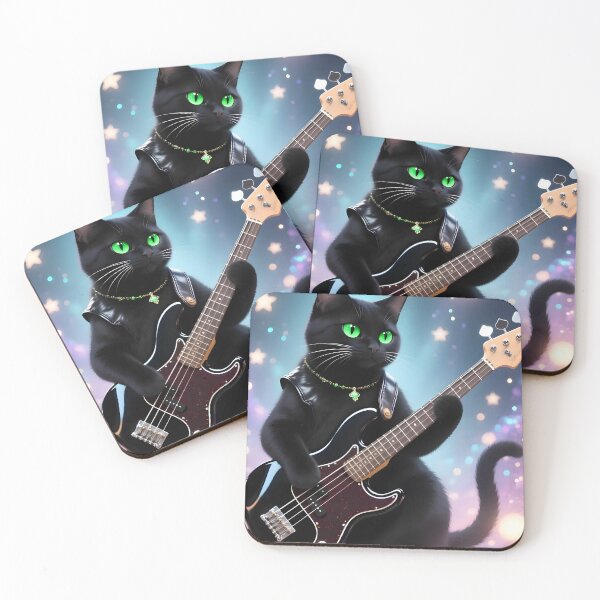Item preview, Emerald-Eyed Nebula Bass Cat designed and sold by Melody-Merch.