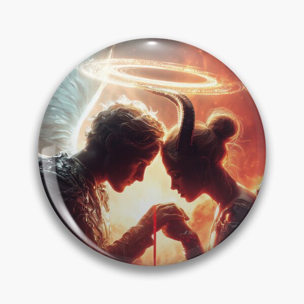 Item preview, Bound by Fire and Light – Angel & Demon Love designed and sold by VisionaryVeils.