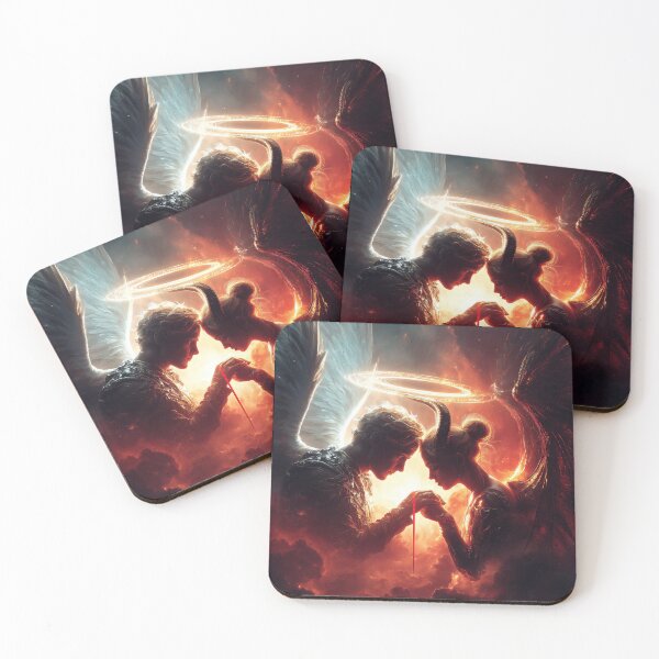Item preview, Bound by Fire and Light – Angel & Demon Love designed and sold by VisionaryVeils.