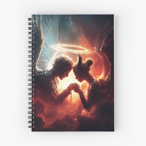 Item preview, Bound by Fire and Light – Angel & Demon Love designed and sold by VisionaryVeils.