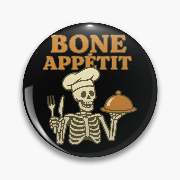 Item preview, Bone Appétit – Funny Halloween Skeleton Chef Design designed and sold by AddictiveDesign.