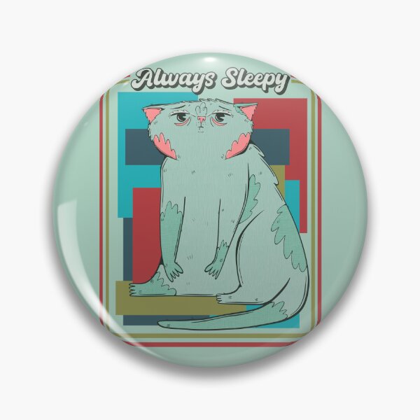 Item preview, always sleepy tired cat art designed and sold by crestfallenmermaid.