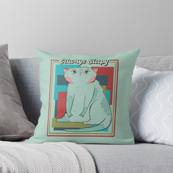 Item preview, always sleepy tired cat art designed and sold by crestfallenmermaid.