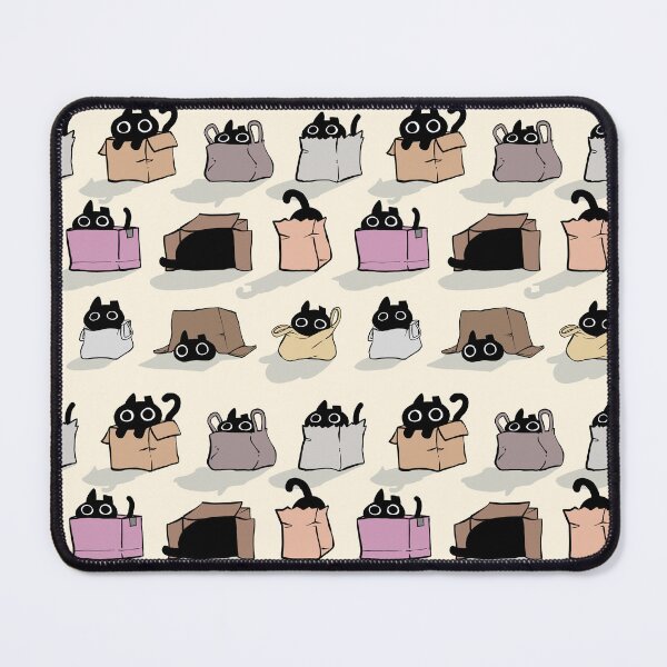 Item preview, Cats in Boxes and Paper Bags Seamless Pattern Design designed and sold by pastelcafe.