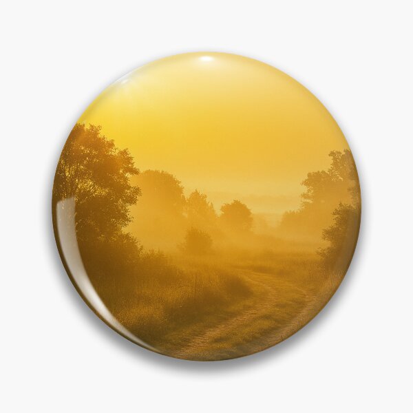 Item preview, sunrise, morning light, golden hour, misty landscape, nature, countryside, peaceful, warm tones, rural path designed and sold by Leonornature.