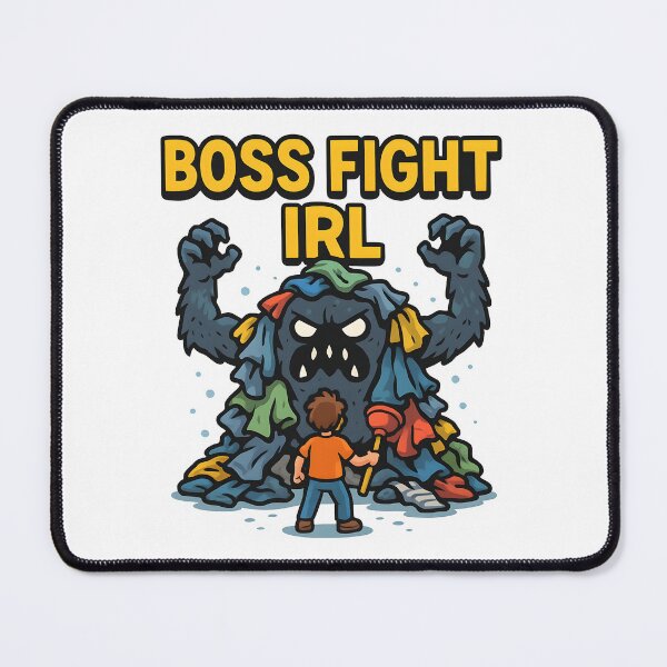 Item preview, Funny Boss Fight IRL Laundry Monster Cartoon Design. designed and sold by The-T-In-Retro.