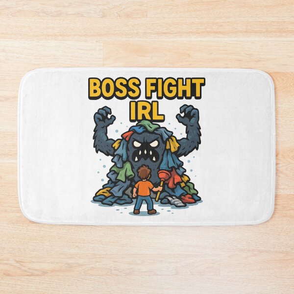 Item preview, Funny Boss Fight IRL Laundry Monster Cartoon Design. designed and sold by The-T-In-Retro.