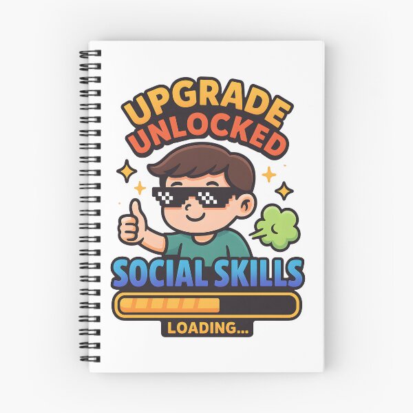 Item preview, Funny Level Up Social Skills Gamer Meme T-Shirt Design. designed and sold by The-T-In-Retro.