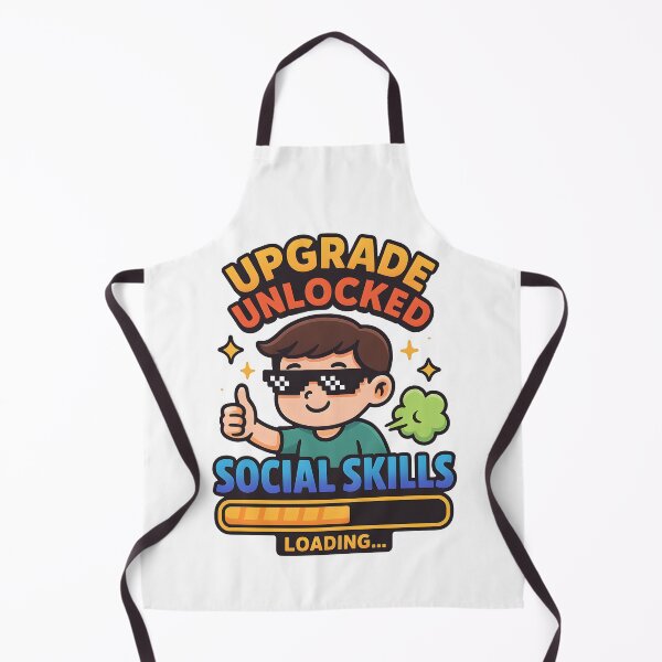 Item preview, Funny Level Up Social Skills Gamer Meme T-Shirt Design. designed and sold by The-T-In-Retro.