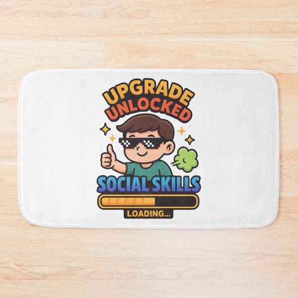 Item preview, Funny Level Up Social Skills Gamer Meme T-Shirt Design. designed and sold by The-T-In-Retro.