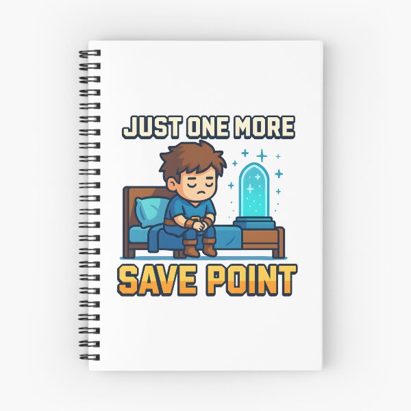 Item preview, Just One More Save Point - Funny Gamer Bedtime Art. designed and sold by The-T-In-Retro.