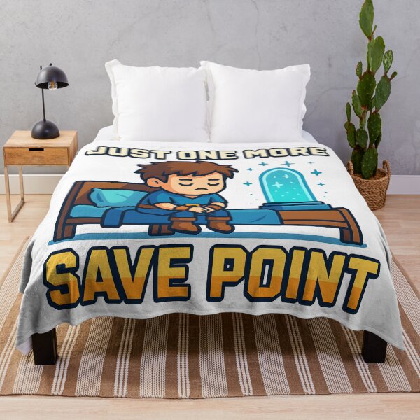 Item preview, Just One More Save Point - Funny Gamer Bedtime Art. designed and sold by The-T-In-Retro.