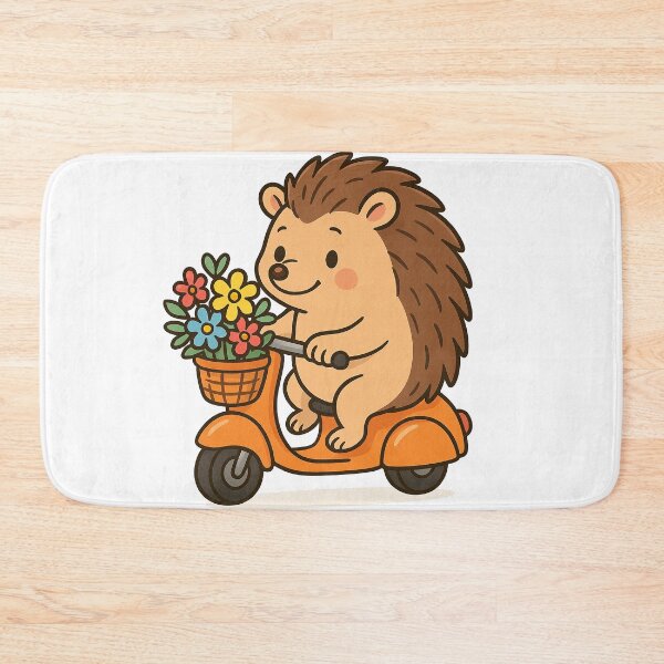 Item preview, Sweet Delivery – Hedgehog on a Flower Scooter designed and sold by MzulhilmiZam.